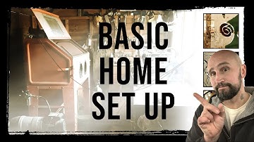 Mirror making tools. Basic set up for reverse glass art