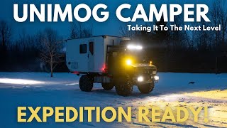 Taking Our 4x4 Unimog Camper To The Next Level: 240lb Spare On The Roof/TripleR Lights  Build #10