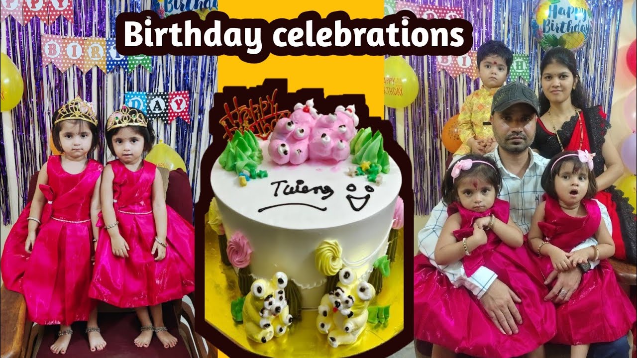 My twins baby's birthday celebration 🎂🎉🎊✨ | #twinsisters #celebration #enjoy
