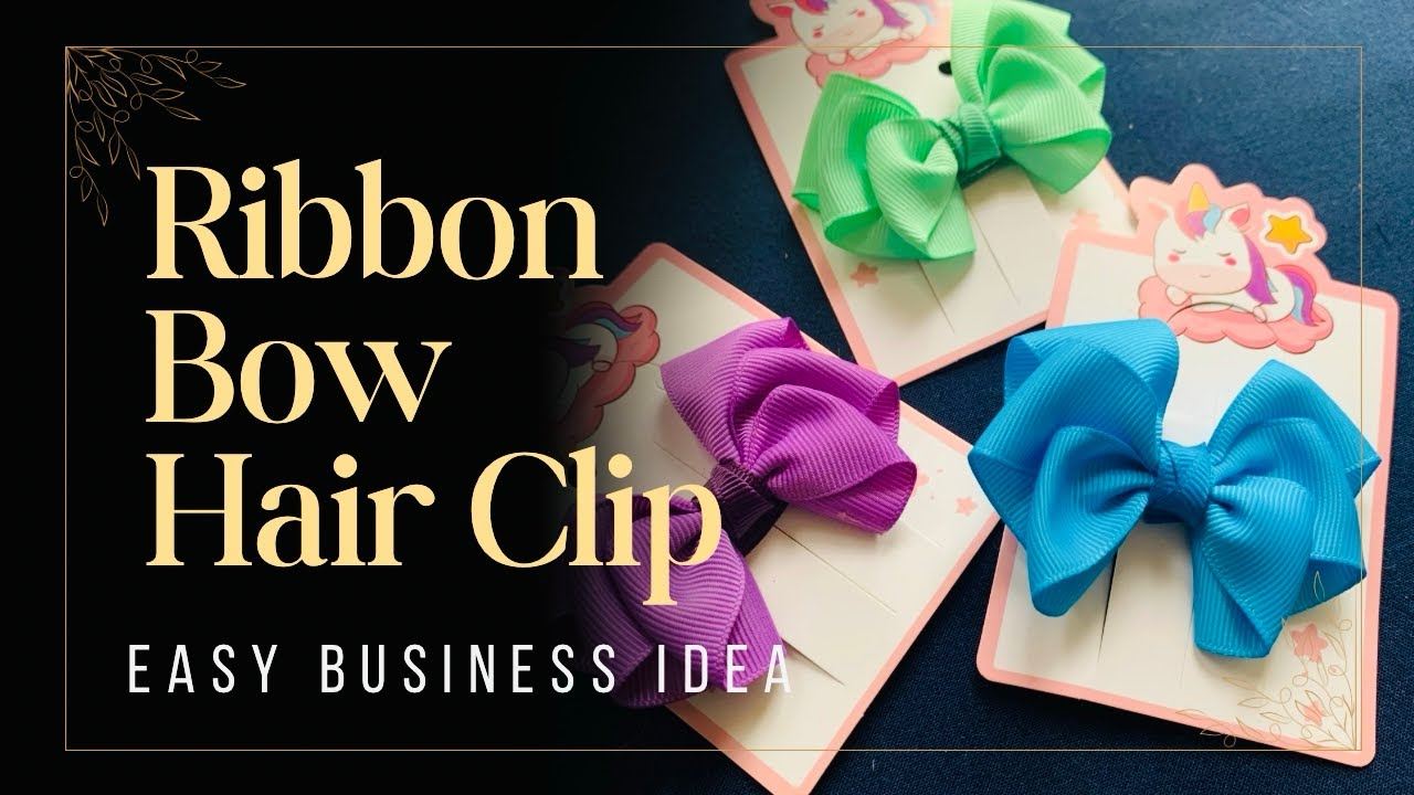 Ribbon Bow Hair Clip | DIY Hair Clip | Business Idea | @DCrescentcraft 