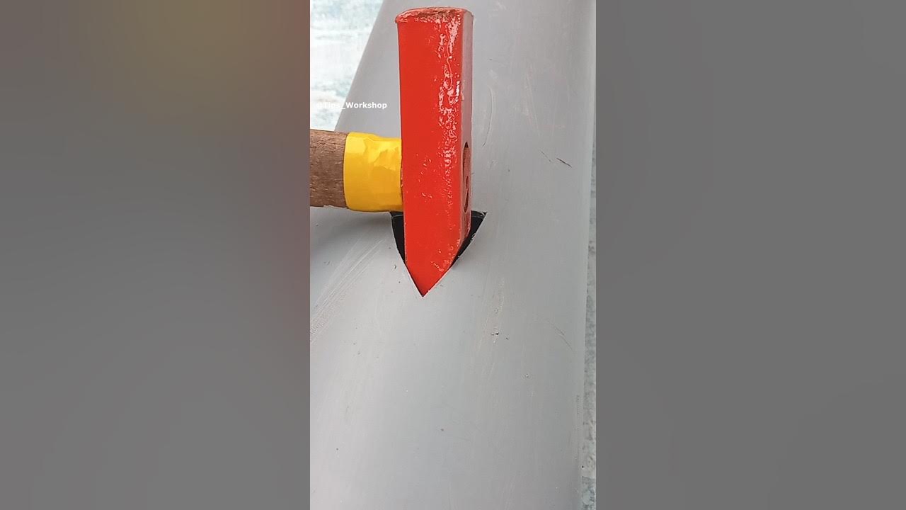 Plumber's trick! How to easily repair a hole in a plastic pipe? shorts