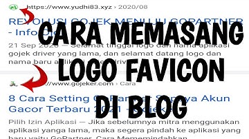 CARA MEMASANG LOGO FAVICON DI BLOG