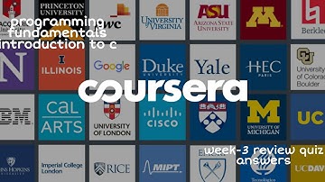 Coursera programming fundamentals introduction to c week-3 review quiz answers