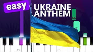 Ukraine National Anthem EASY PIANO TUTORIAL