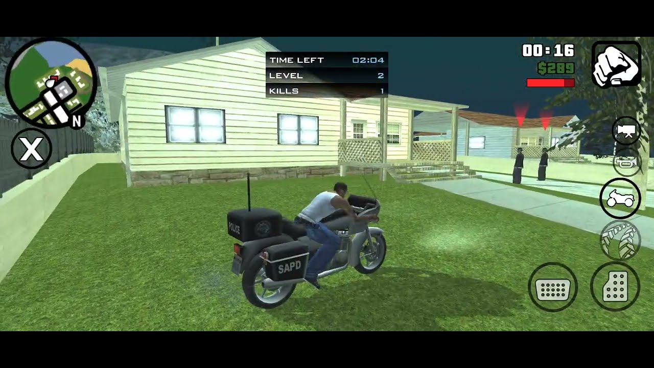 GTA San Andreas/police ke bike lakar cremanal ko pakra