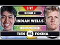 TIEN vs FOKINA • ATP Indian Wells 2026 • LIVE Tennis Watchalong