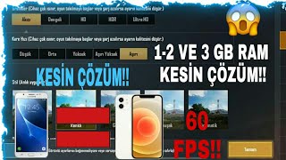 1-2 Ve 3 Gb Ram Pubg Mobile Kasma Sorunu Kesin Çözüm