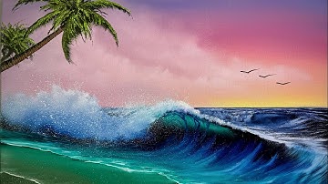 S7 Ep20 FNF - Tropical Seascape Tutorial #LIVEArt #OilPainting #FreeTutorial #PaintWithJosh #BobRoss