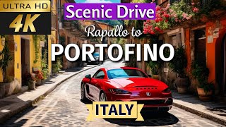 [4k] Breathtaking Scenic Drive from Rapallo to Portofino 2024 | Italian Riviera Scenic Drive