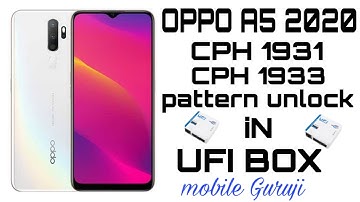 oppo a5 2020 pattern unlock in ufi box