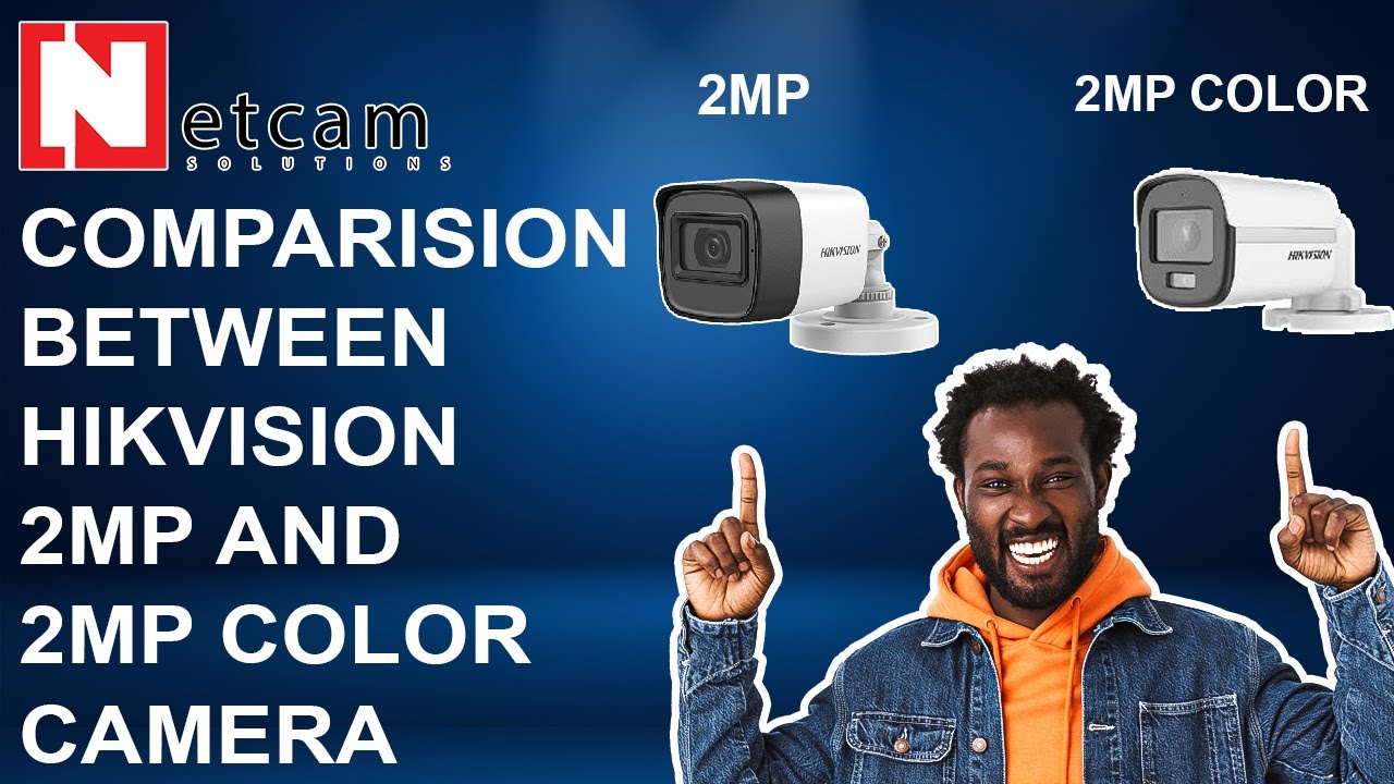 COMPARISION B/W HIKVISION 2MP AND 2MP COLOR CAMERA #netcamsolutions # ...