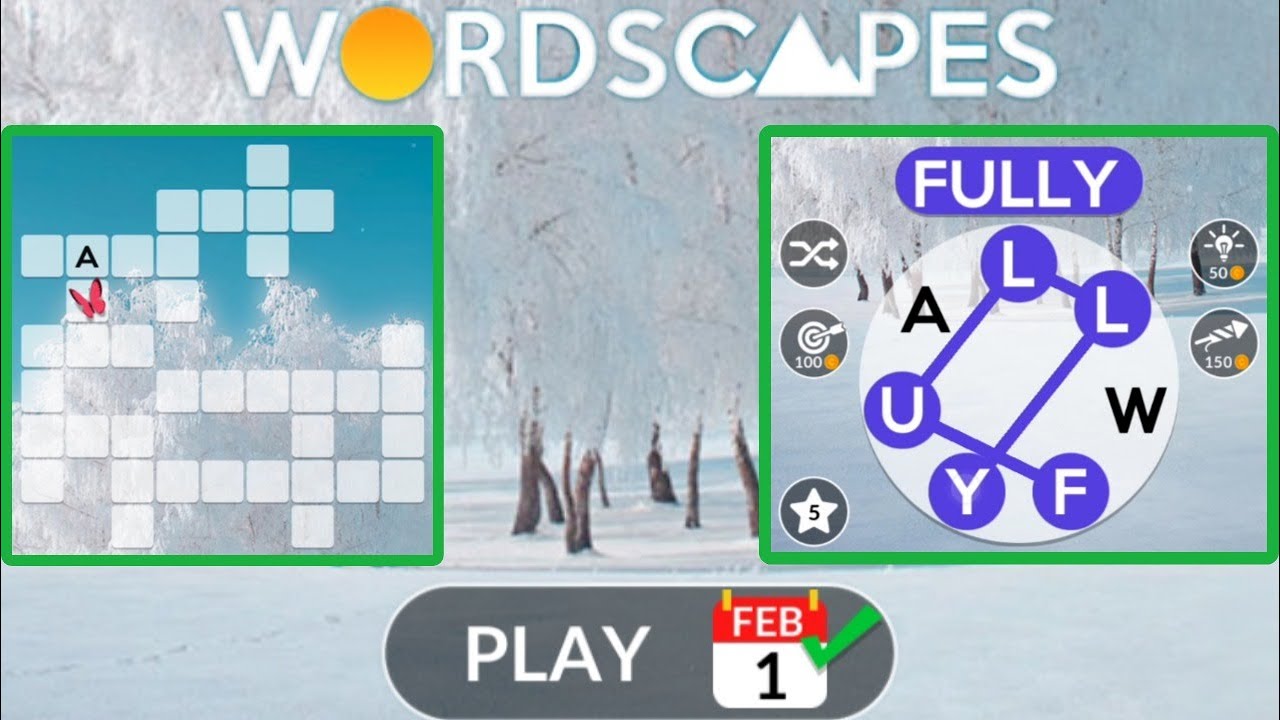 WORDSCAPES Daily Puzzle February 1, 2023 YouTube