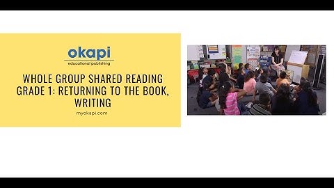 Whole Group Shared Reading Grade 1: Returning to the Book, Writing