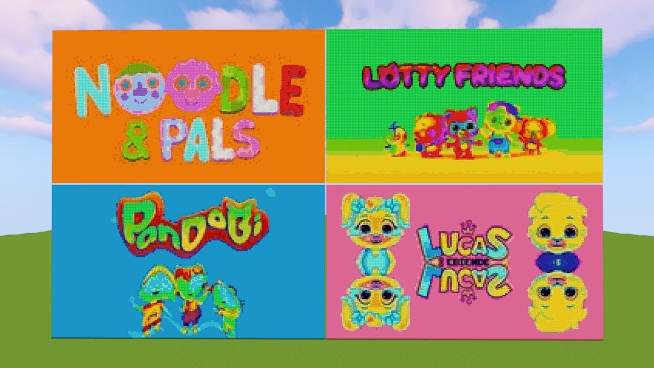 Подборка пиксельной графики Minecraft 2025 (Noodle & Pals, LOTTY FRIENDS, PanDoBi, Lucas & Friends)