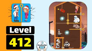 Home Pin - How to Loot? - Pull Pin Puzzle Level 412 Walkthrough Gameplay screenshot 5