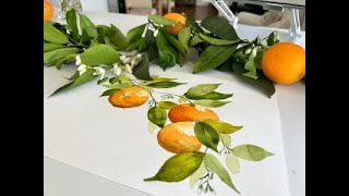 Watercolor fruit, Beginner oranges, the colors are so yummy and so fun to paint!