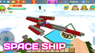How to make space ship in skyblock (Blockman go)