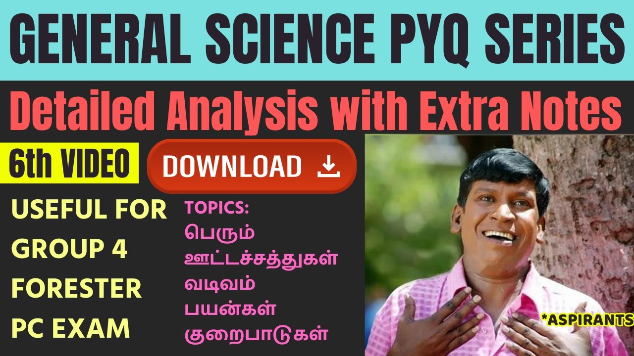 #6 General Science PYQ Series 🎯Detailed Analysis with Extra Bilingual ...