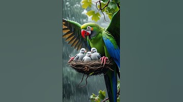 The pigeon makes a nest on the grape tree and the parrot also makes a nest #ai #pigeon #parrot