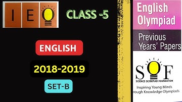 SOF IEO 2018-19 SET-B| SOLVED PAPER Olympiad Exam #IEO​ # KNOWLEDGE_TANG#english olympiad