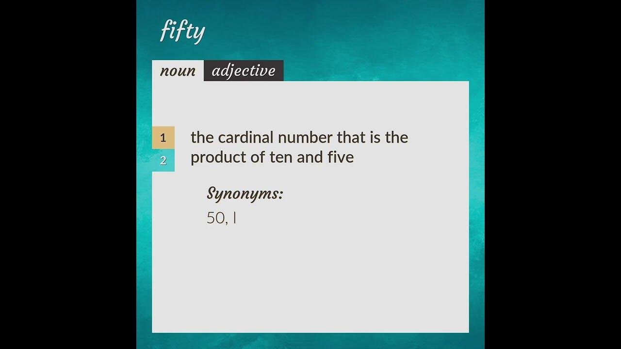 fifty-meaning-of-fifty-youtube