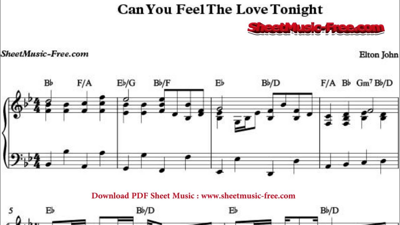 Can you feel the love tonight элтон. Элтон Джон can you feel the Love Tonight. Can you feel the Love Tonight Ноты для фортепиано. Элтон Джон can you feel аккорды пианино. Elton John - can you feel the Love Tonight Ноты для саксофона.