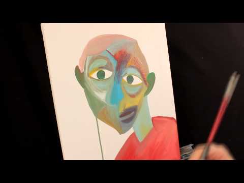 How To Paint like PICASSO Abstract ART Acrylic painting techniques by RAEART