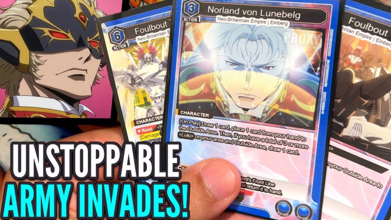 Code Geass Roze of the Recapture Blue Deck Profile - Norland's Army | Union Arena TCG