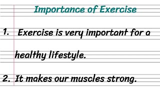 10 Lines on Importance of Exercise in English || Essay on Importance of Exercise