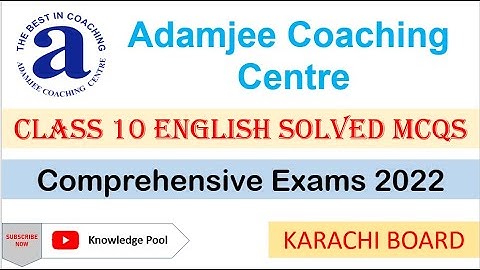 Class X English | Solved Adamjee Coaching Centre Guess Paper | BSEK | 10th English Important topics