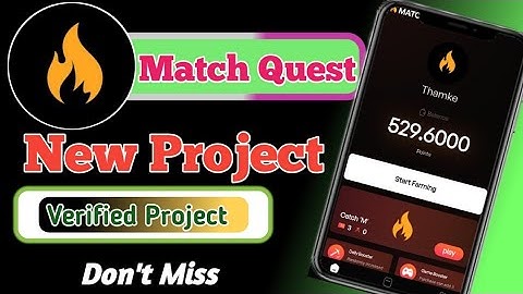 Match Quest Bot Telegram Airdrop | Telegram verified Project | New Teligarm bot |Match Quest New Bot