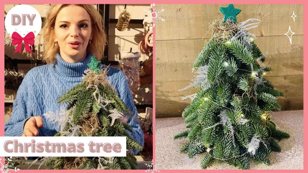 Hoe Maak Je Zelf Een Kerstboom 🎄 | Kerstbloemstuk #10 | Cursus  Bloemschikken #127 - Youtube