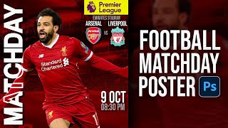 Simple Football Poster Design | Matchday Poster | Photoshop Walkthrough screenshot 4