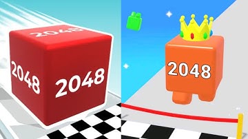 2048 Jelly Shooter VS 2048 Cubes Runner (Numberblocks) Race Video Stack Master Max Level Gameplay
