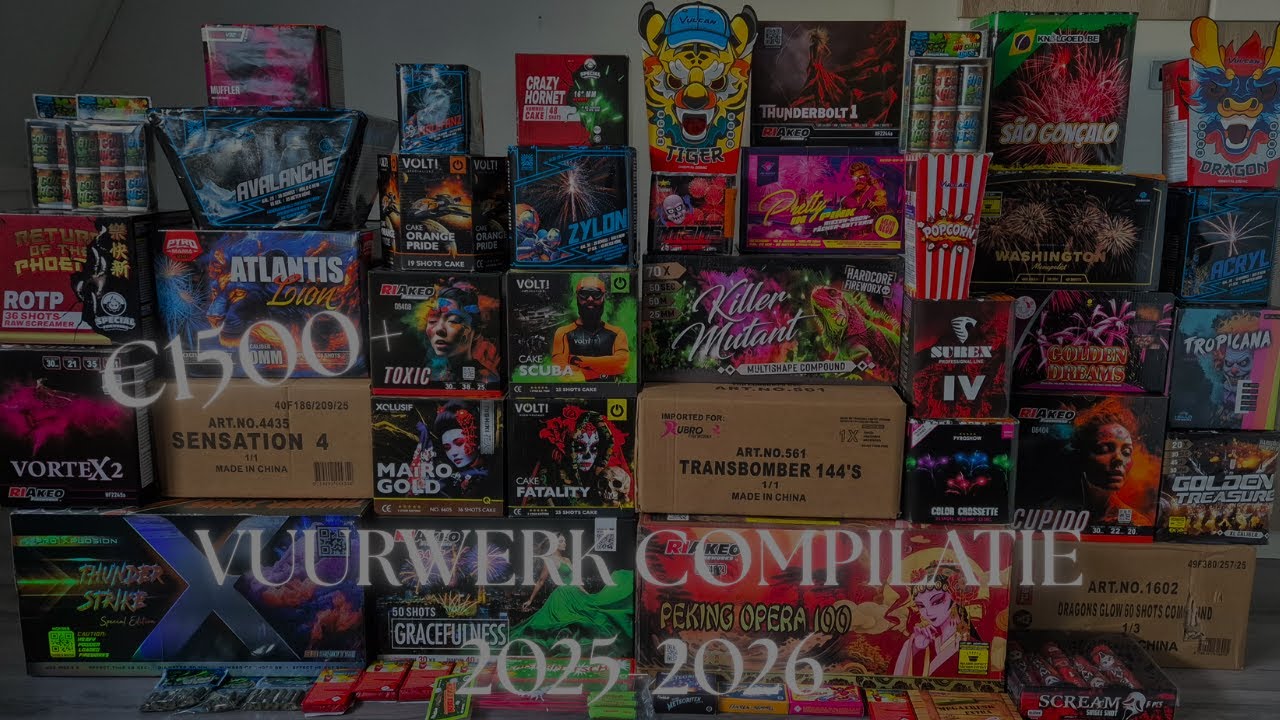 VUURWERK COMPILATIE 2025-2026 | €1500+ | OUD EN NIEUW [4K]