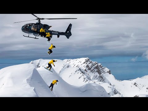Видео: Прыжок с вертолета на сноуборде: Прыжок веры | Алексей Соболев