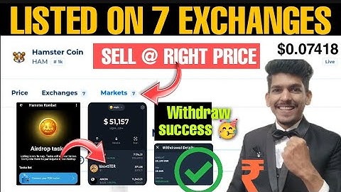 HAMSTER KOMBAT Arrived 🥳 Withdrawal process after ton wallet connect HAM Coin price today new update