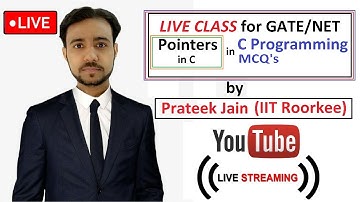 Pointers to Array and Array Pointer - LIVE CLASSS by Prateek JAIN