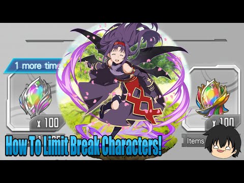 How To Limit Break Characters In Sword Art Online Memory Defrag!