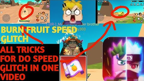 Every tricks for speed glitch in one video 😮 | How to use burn speed glitch in anime showdown