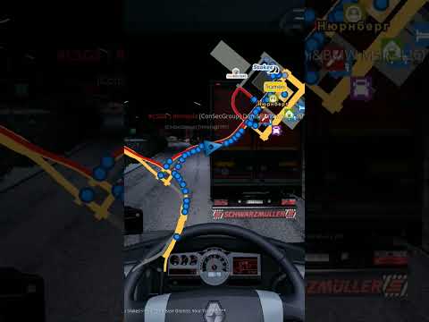 Пробка на въезде в город - конвой в TruckersMP - ETS-2 Multiplayer
