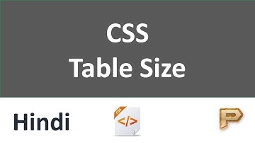 CSS Table Size-Hindi