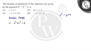 The domain of definition of the function \( y(x) \) given by the eq...