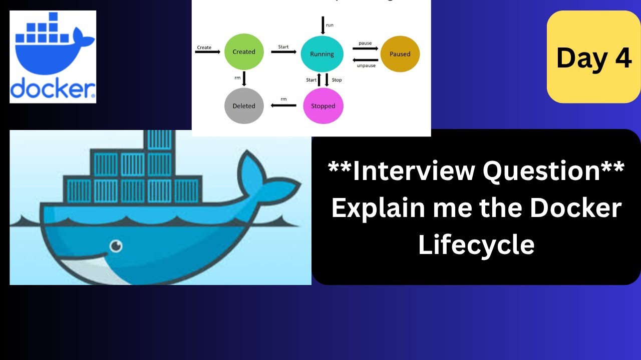 Day 4 | Docker Lifecycle | Important Docker interview question and ...