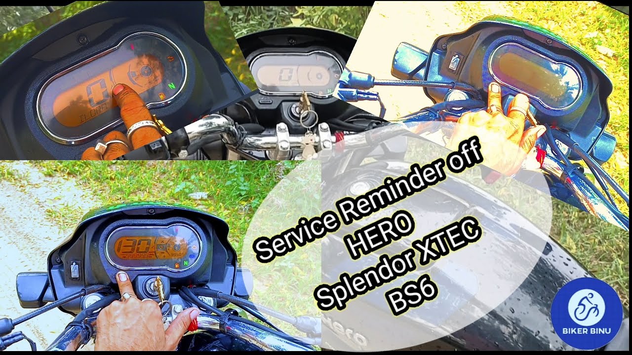 How to remove Service Reminder New Hero Splendor plus bs6 Xtec Service ...