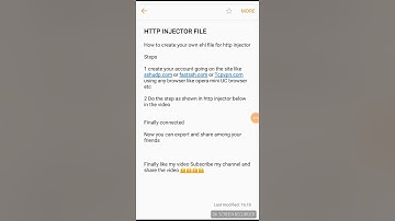 How to make Fastest ehi file for http injector