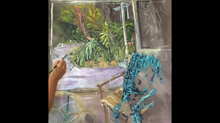 Inside Outside a painting in process by Christine