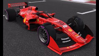 Blended design between ferrari, red bull and mercedes 2019 formula 1
racing cars.