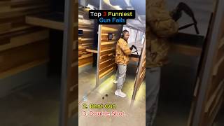 Top 3 Funniest Gun Fails (You won't believe #1) 💀💥 #shorts