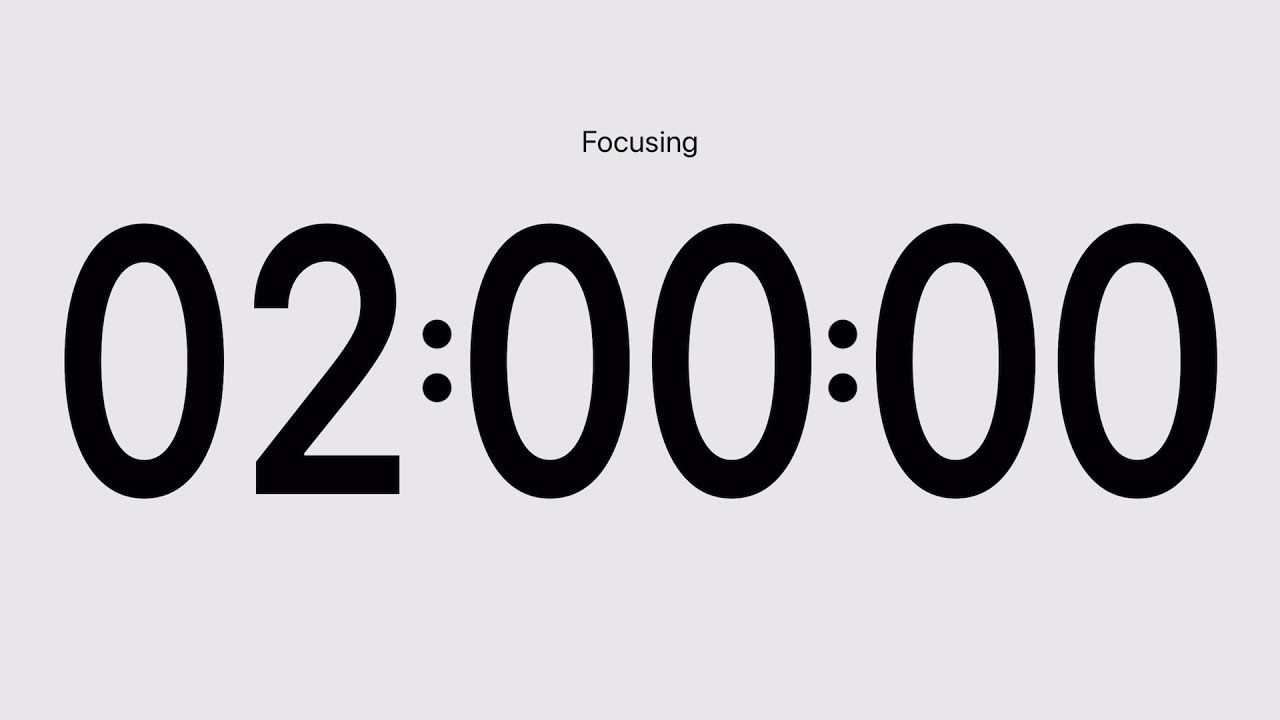 2 hours countdown, Timer & alarm clock. - YouTube